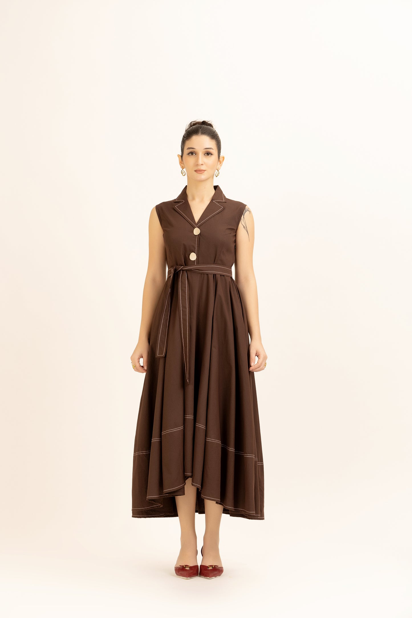 Bold Button Dress