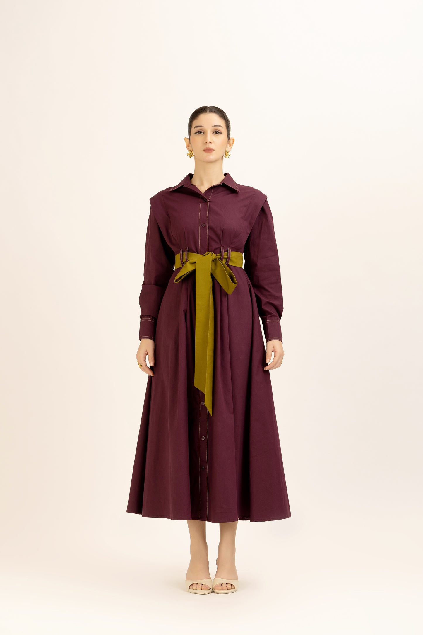 Belted Shirt Dress