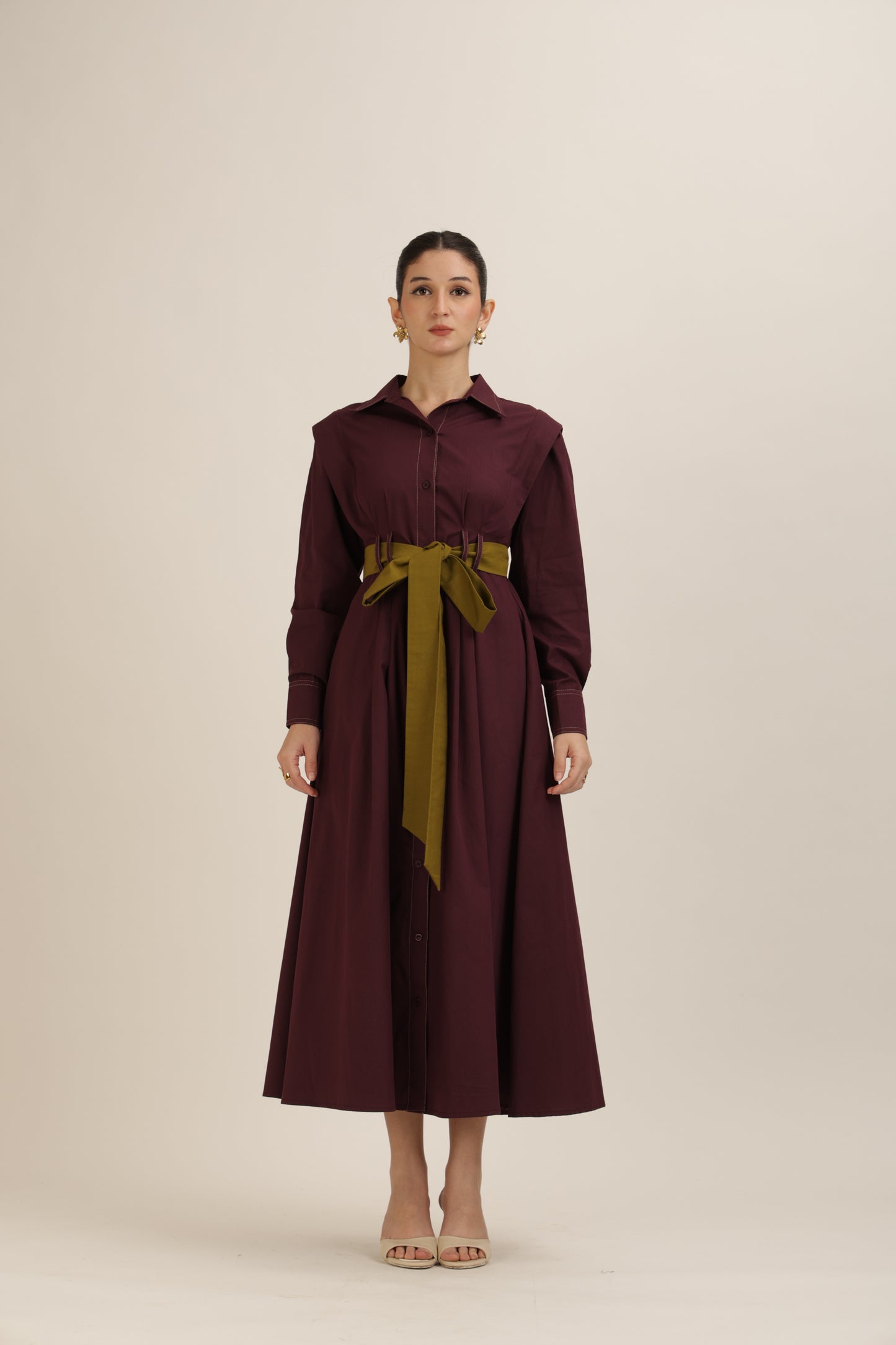 Belted Shirt Dress