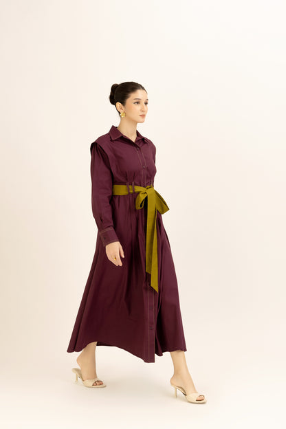 Belted Shirt Dress