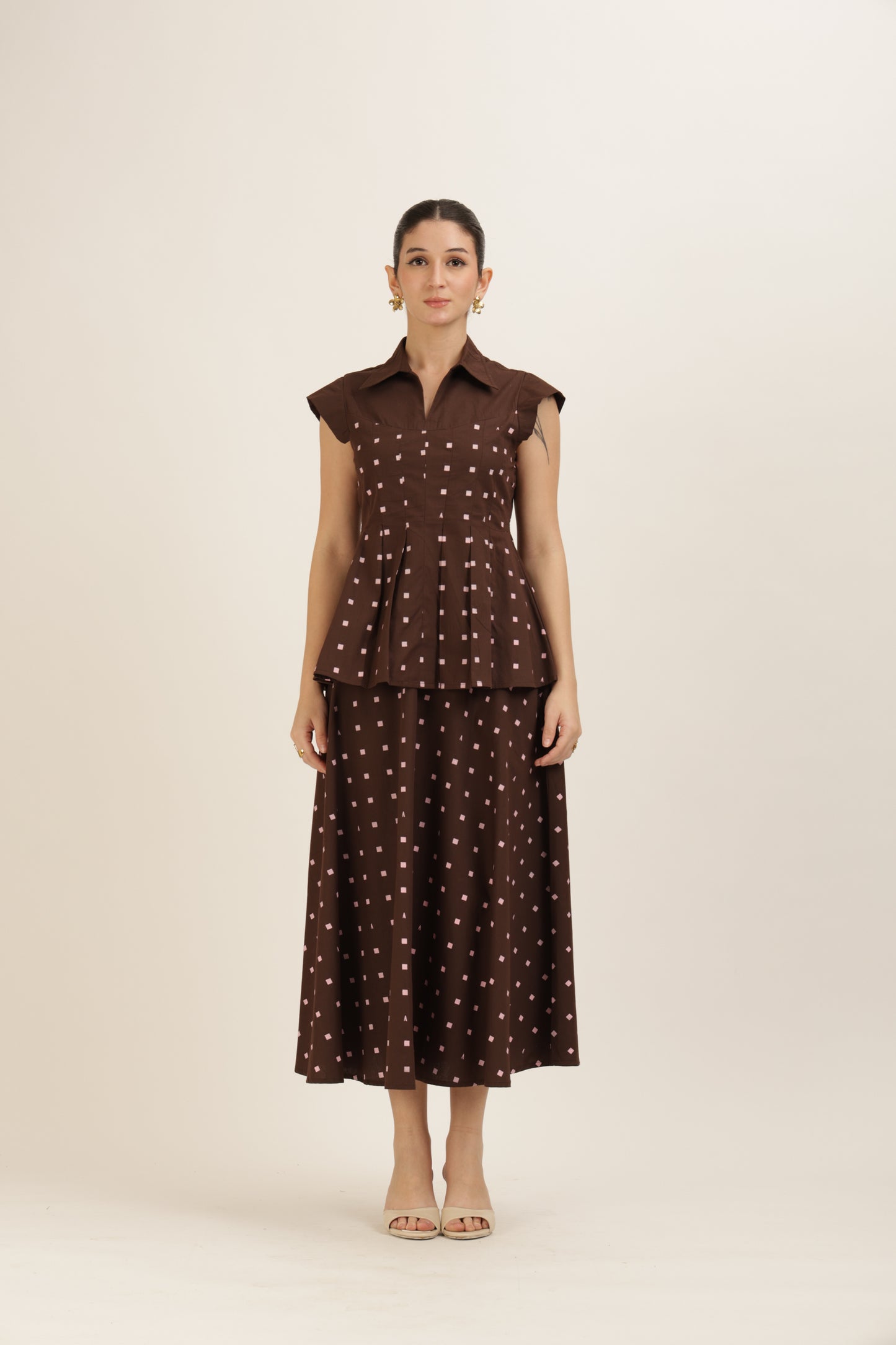 Pleated Hem Top
