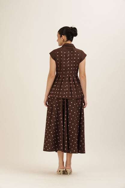 Pleated Hem Printed Set
