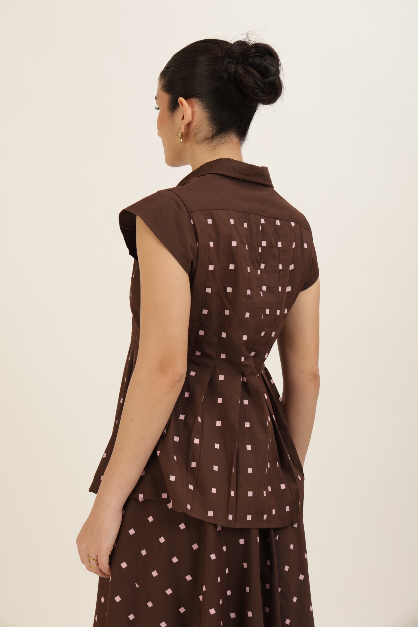 Pleated Hem Top