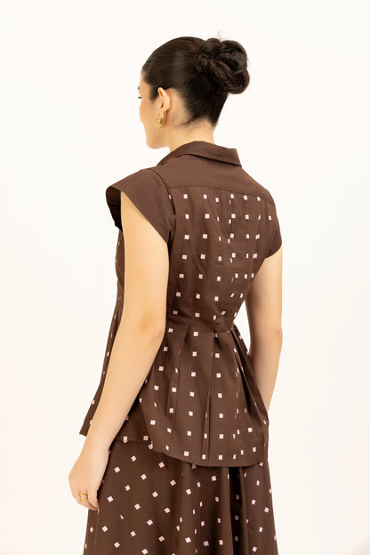Pleated Hem Top