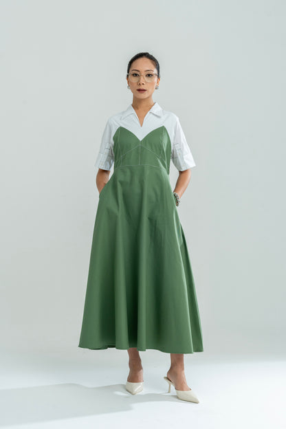 Sculpted Dress Fern Green