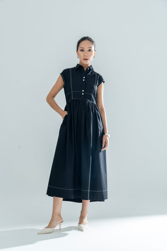 Retro Gather Dress