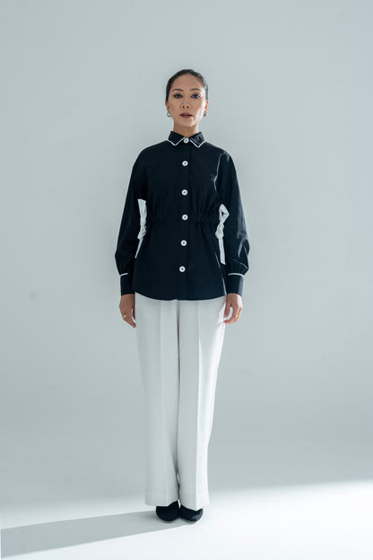 Effortless Tie Shirt Black