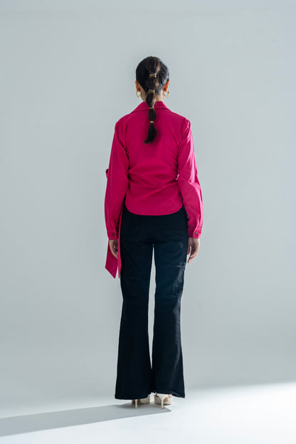 Drape N Shape Shirt Fuchsia