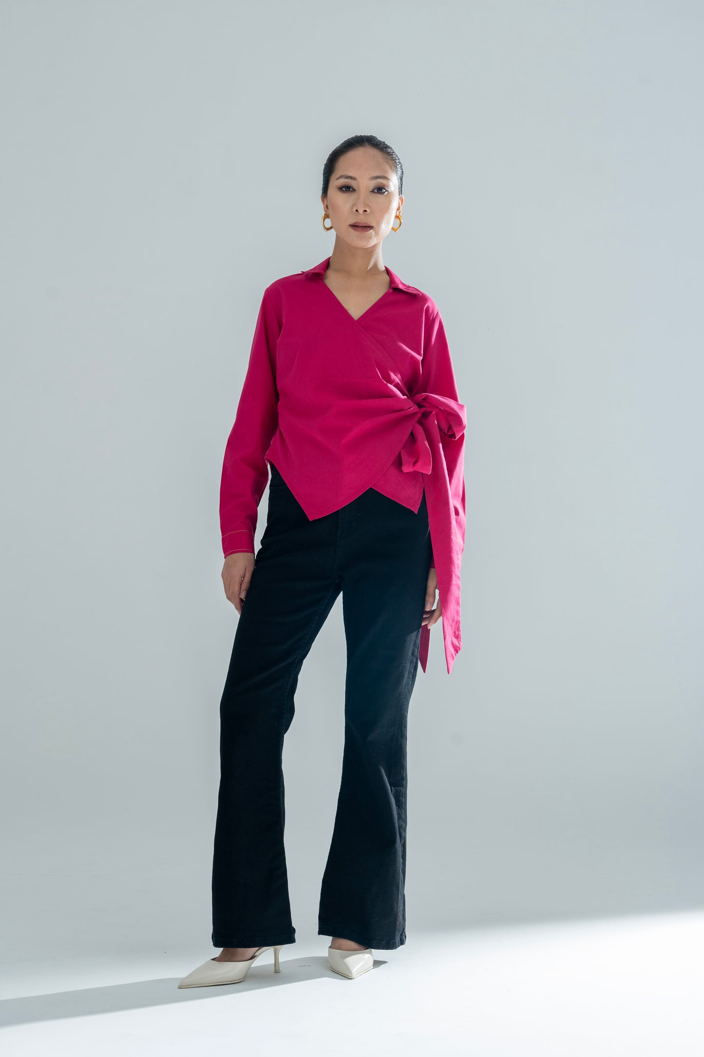 Drape N Shape Shirt Fuchsia