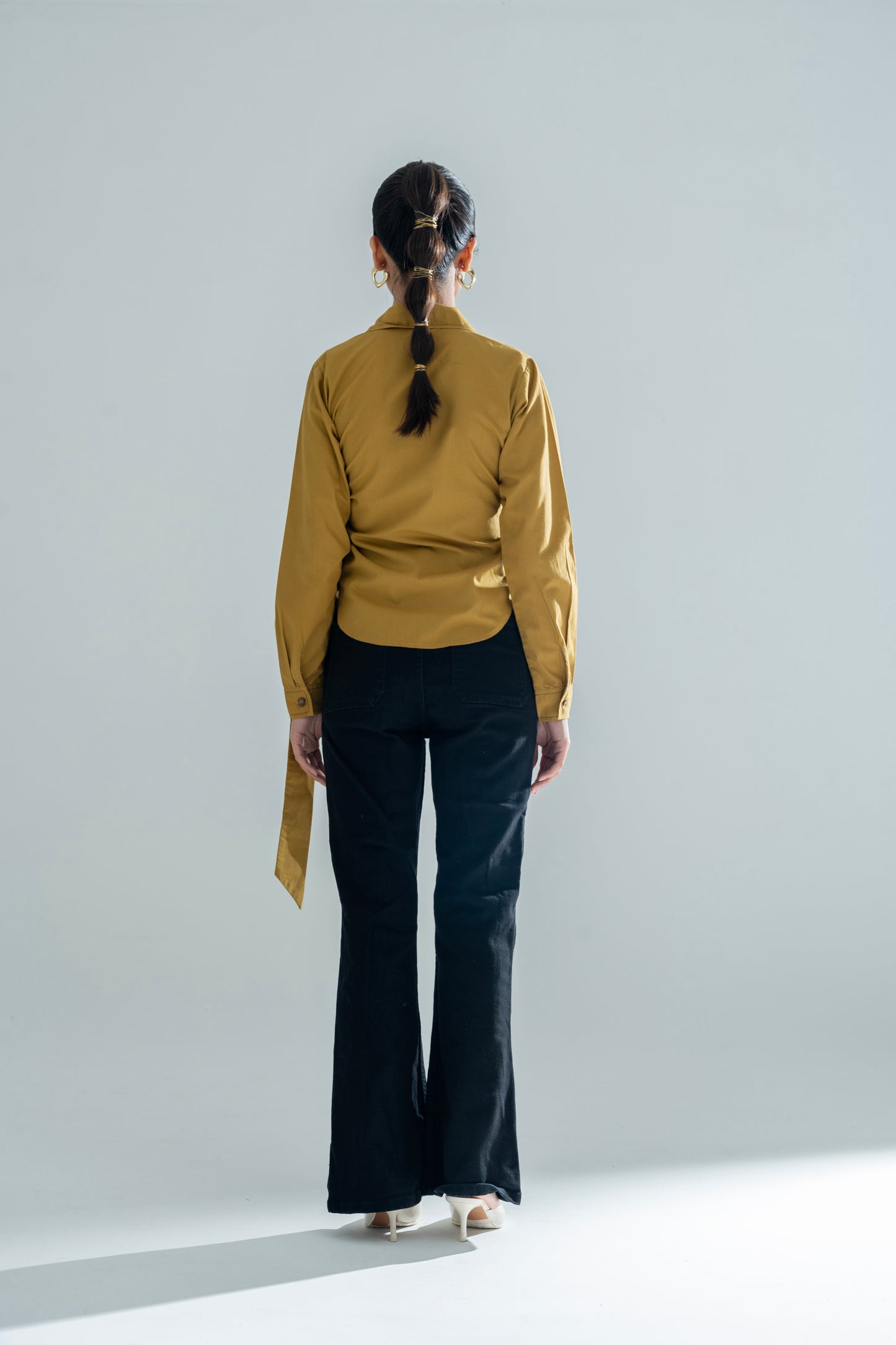 Drape N Shape Shirt Mustard