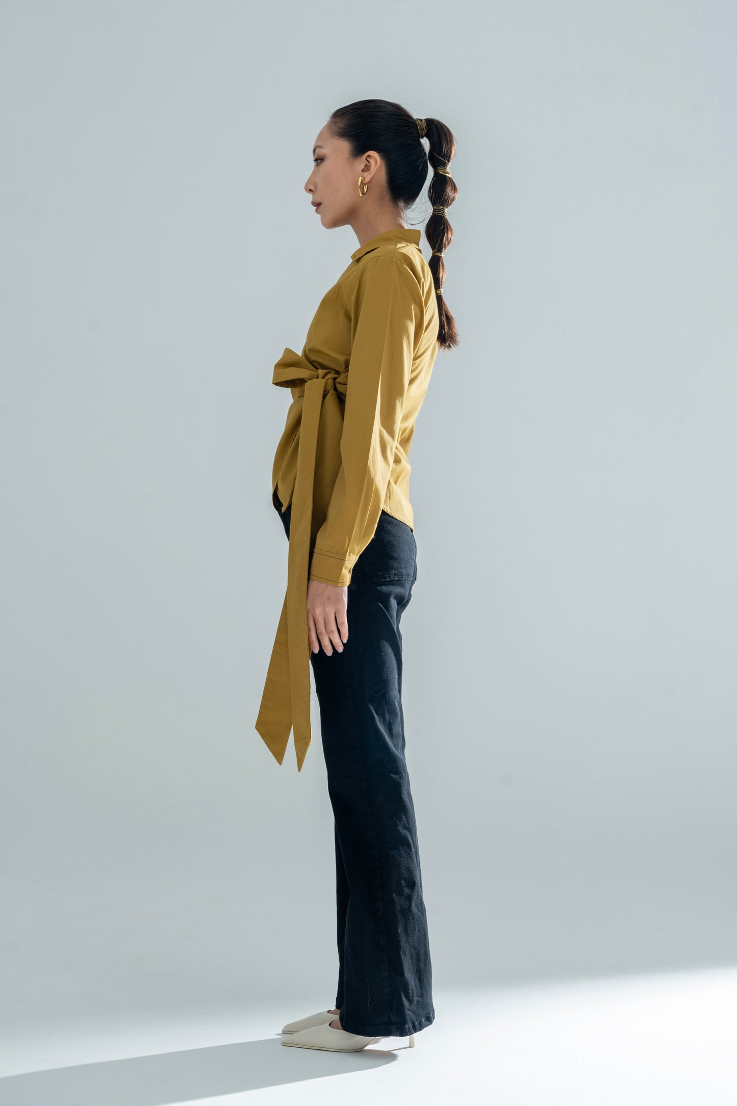 Drape N Shape Shirt Mustard