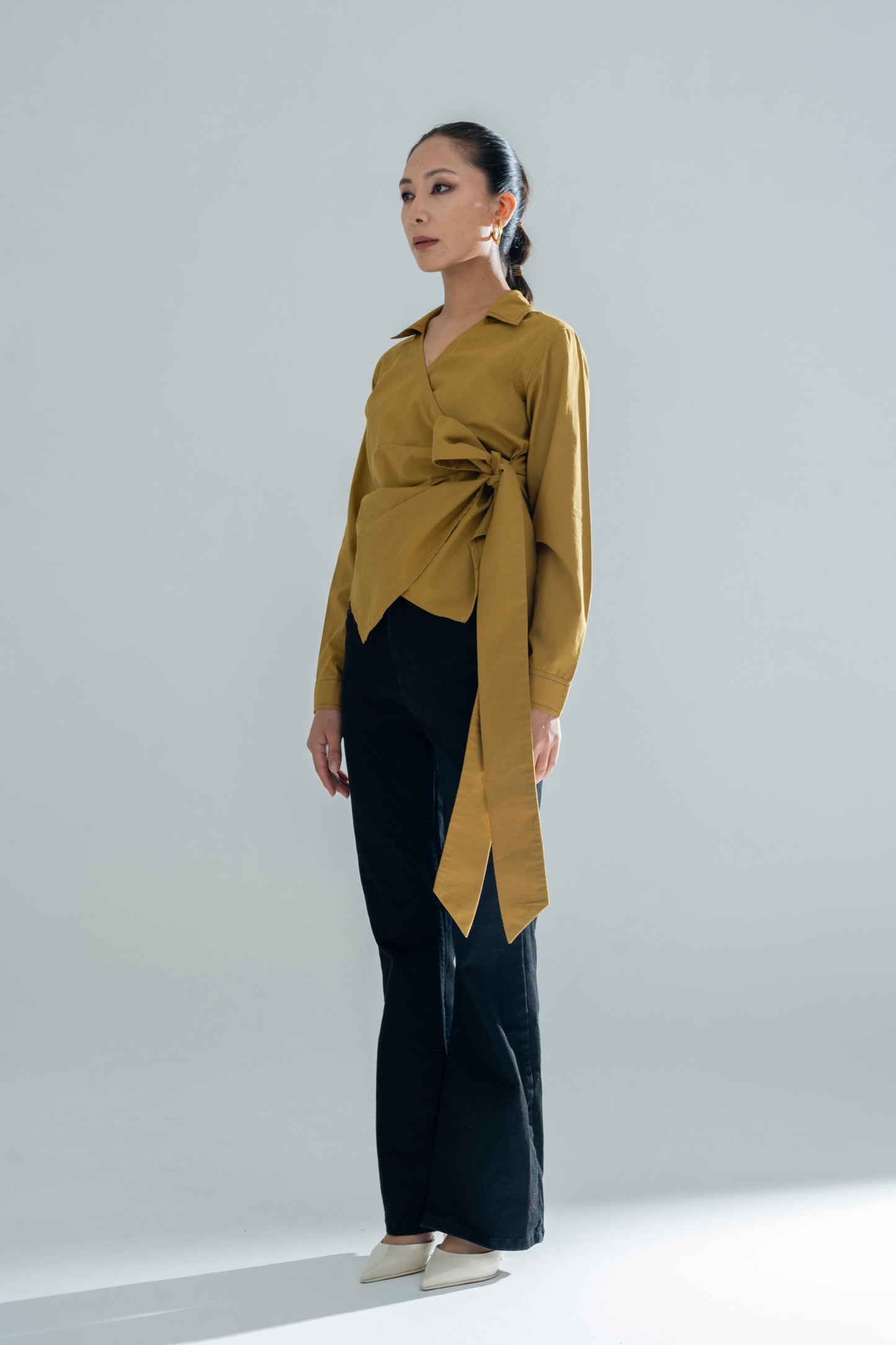 Drape N Shape Shirt Mustard