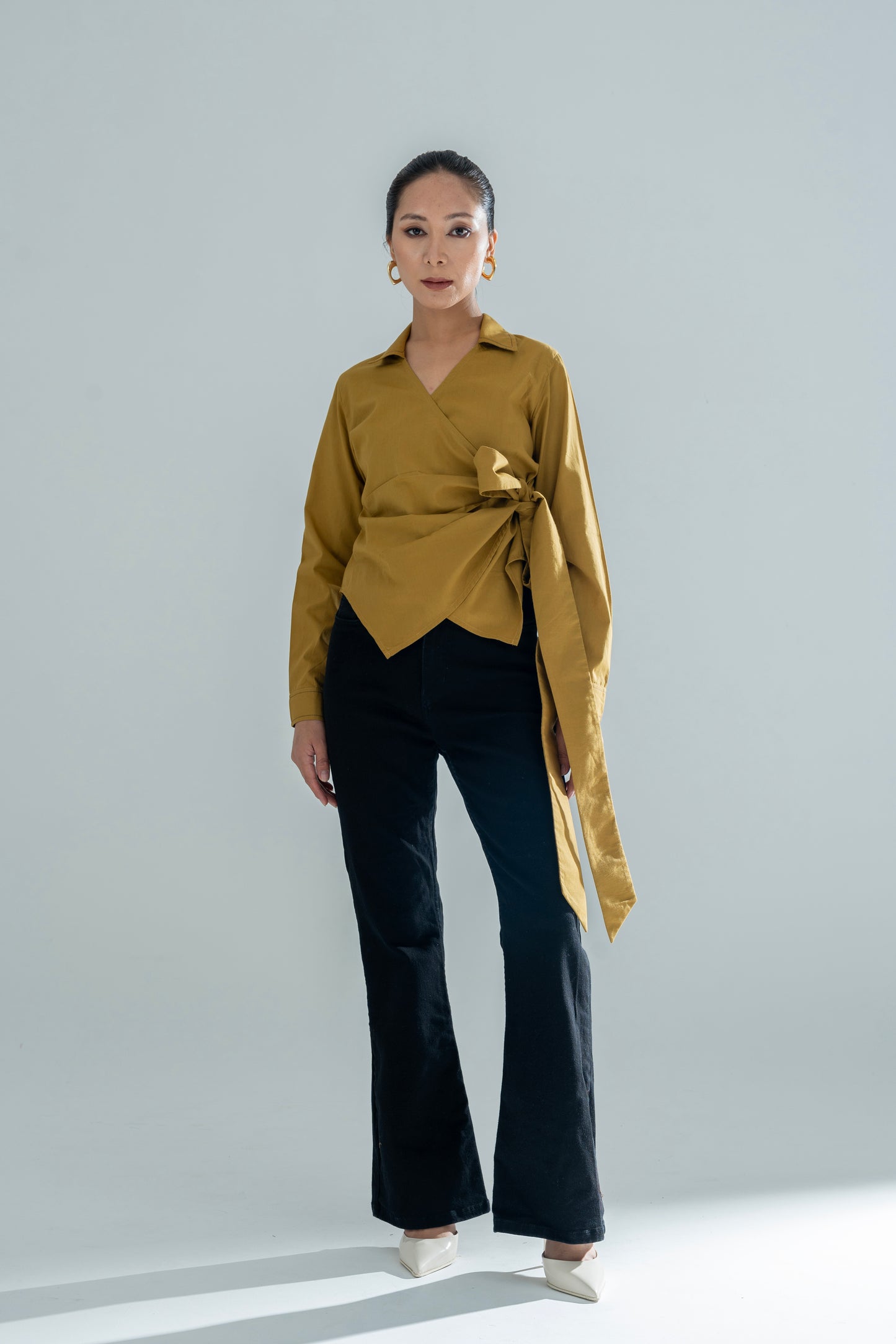 Drape N Shape Shirt Mustard