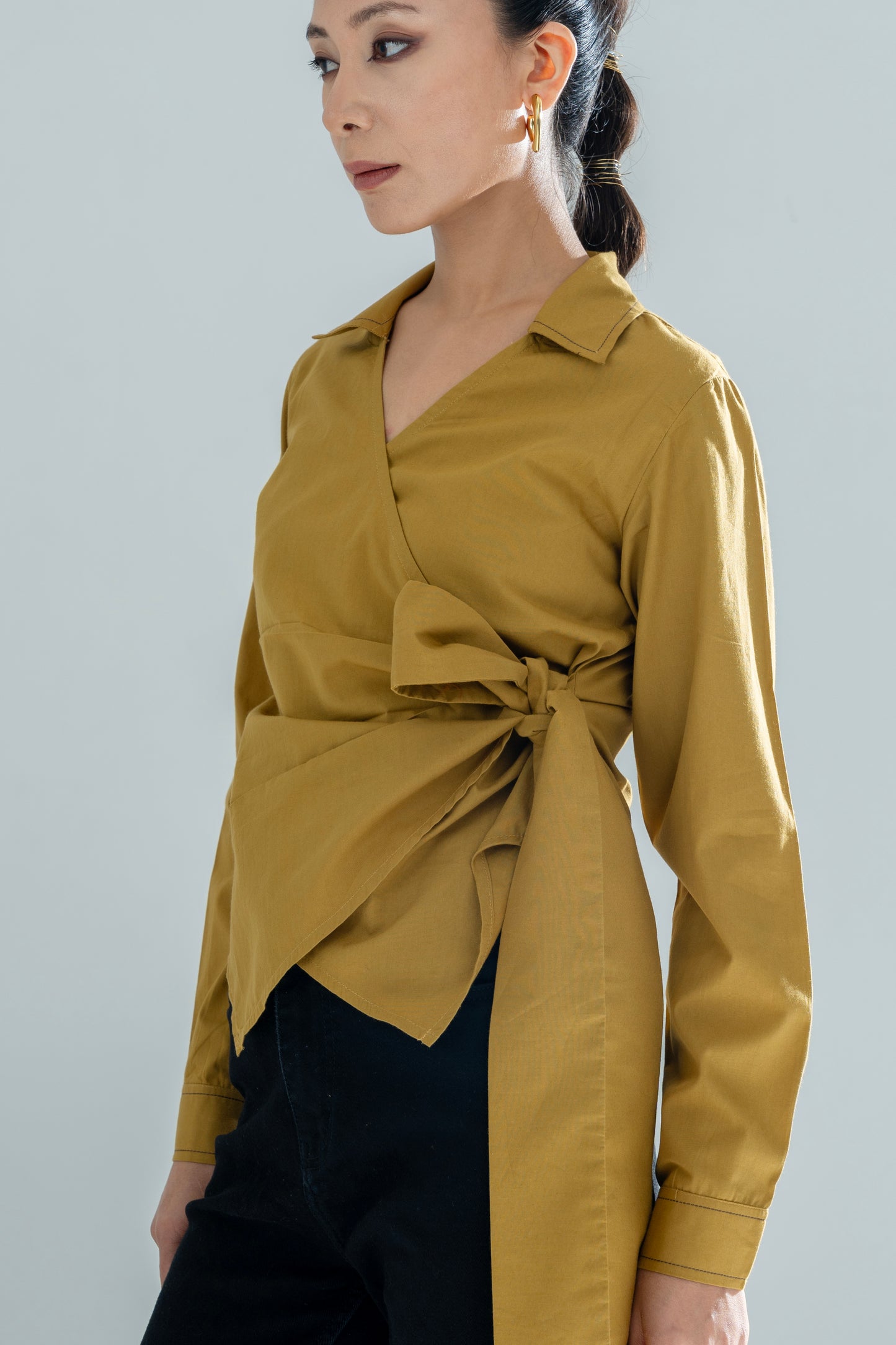 Drape N Shape Shirt Mustard