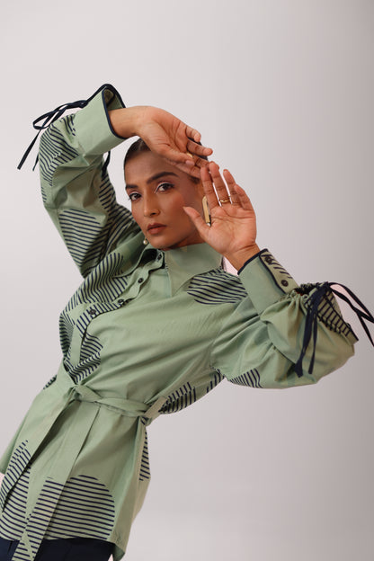 Half Placket Shirt Printed