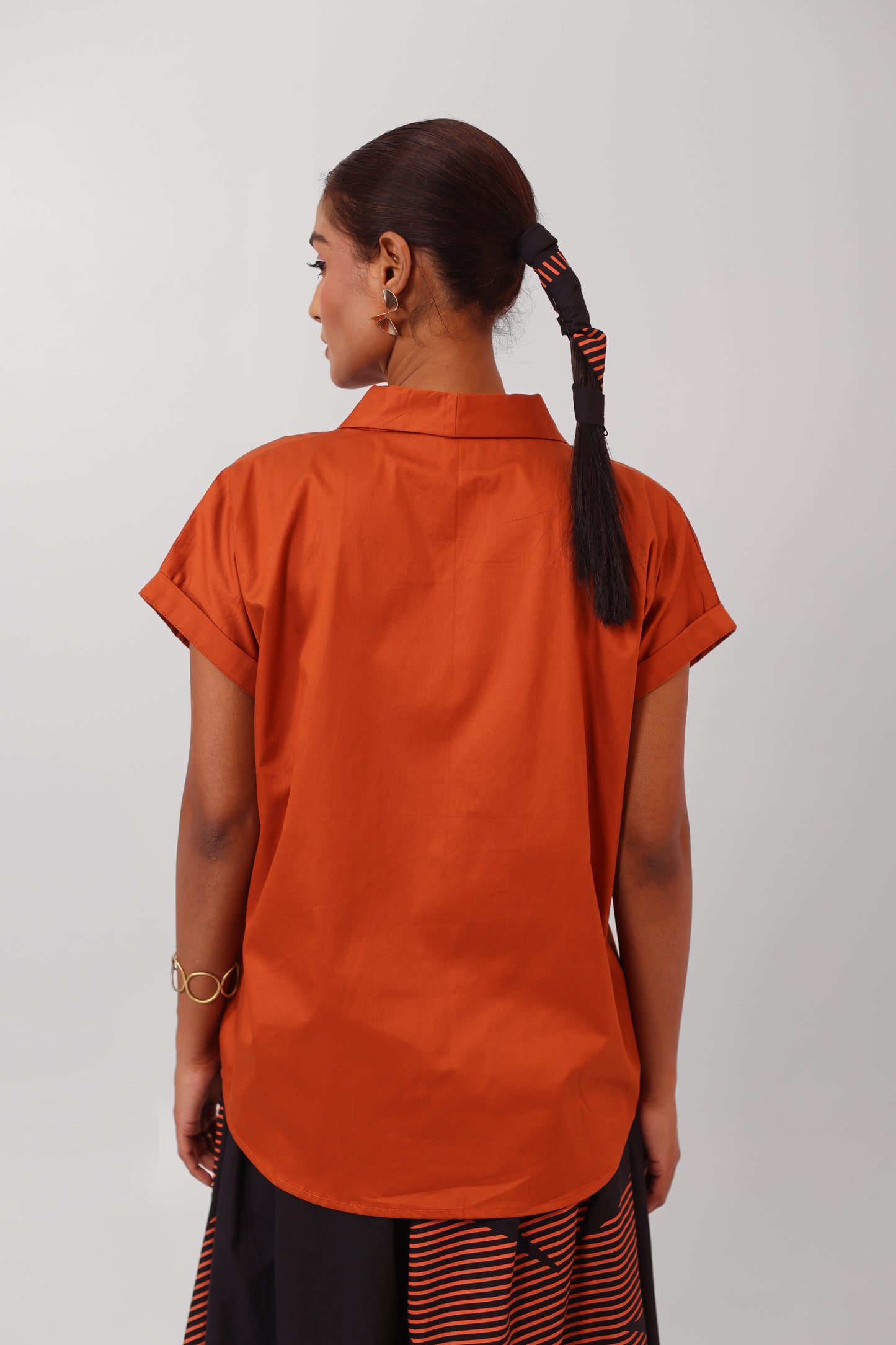 Cap Sleeve Shirt Orange