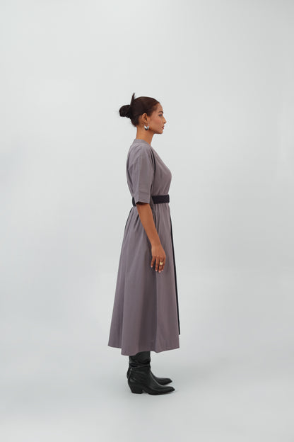 Contrast Midi Dress