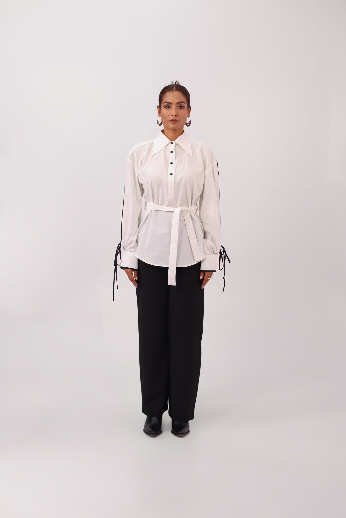 Half Placket Shirt White