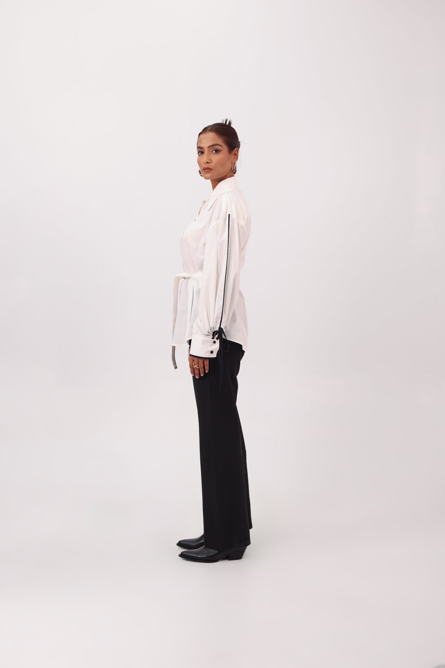 Half Placket Shirt White