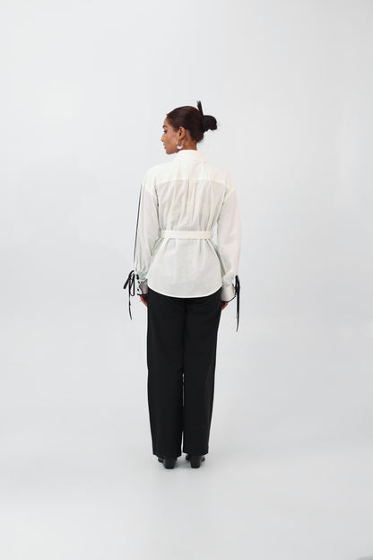 Half Placket Shirt White