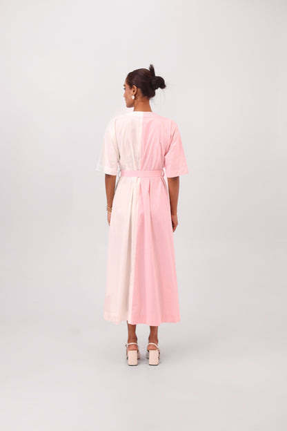 Contrast Midi Dress