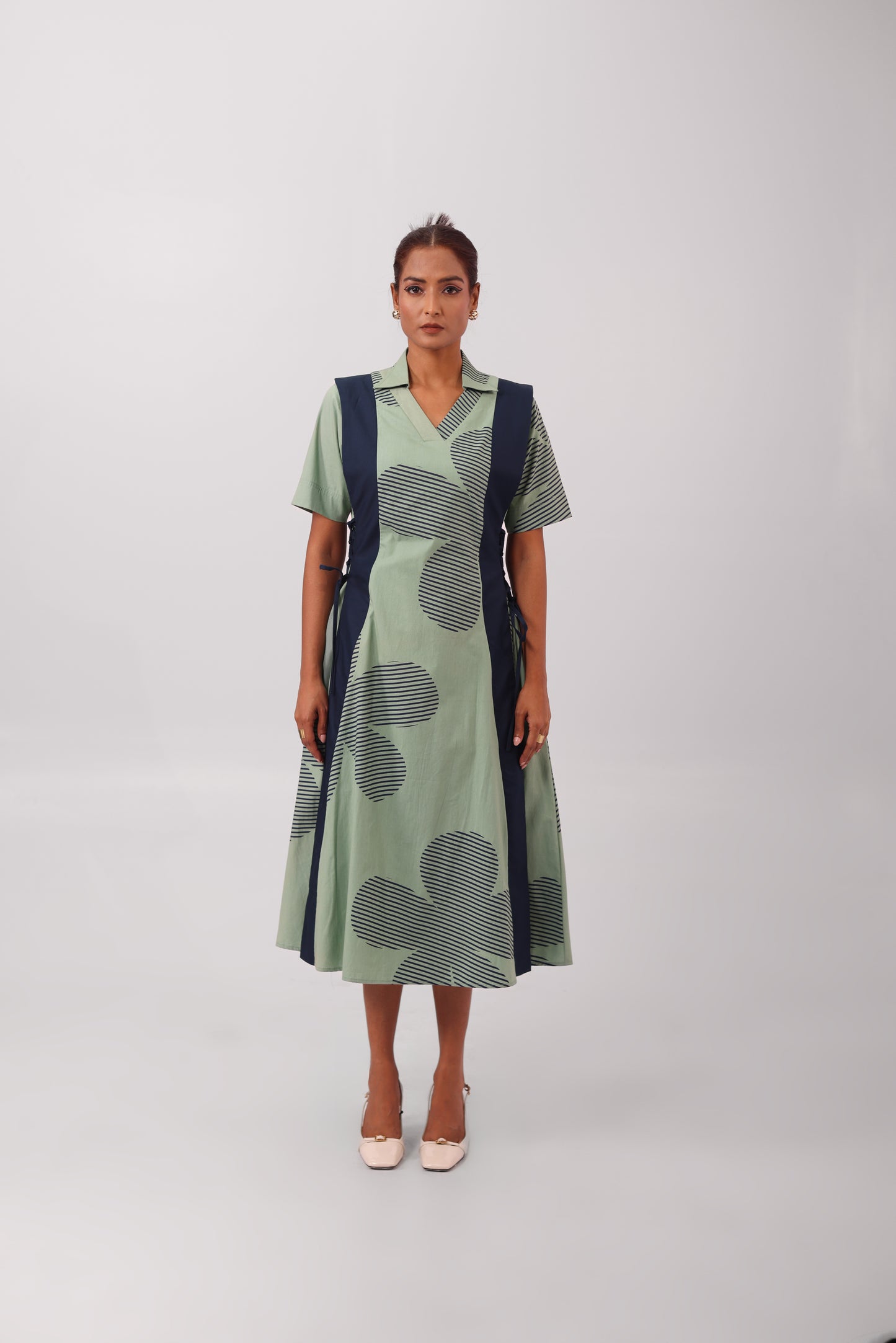 Tie Waist Dress Sage