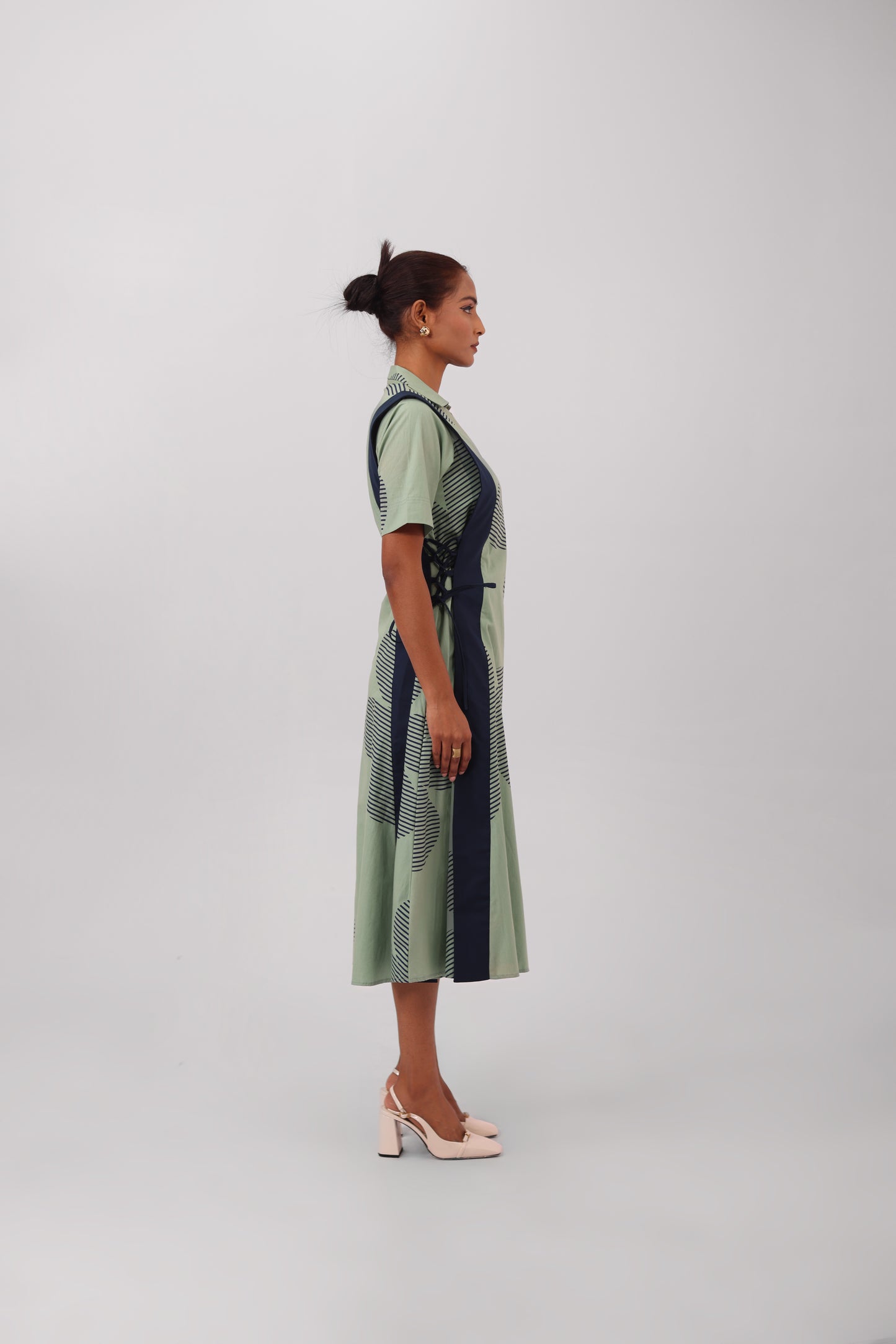 Tie Waist Dress Sage