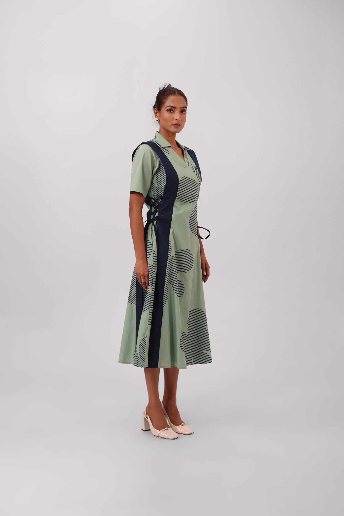 Tie Waist Dress Sage