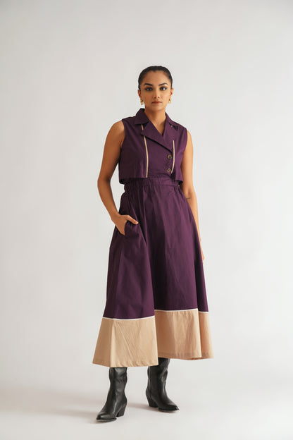 Waistcoat Colorblock Dress