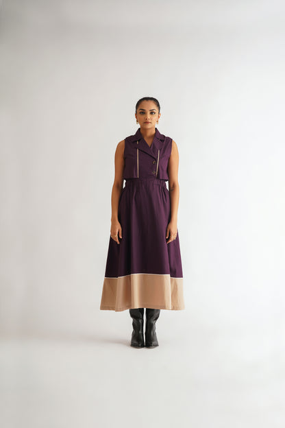 Waistcoat Colorblock Dress