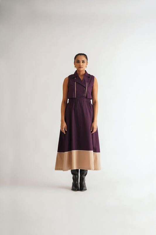 Waistcoat Colorblock Dress