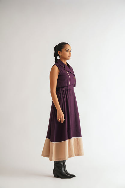 Waistcoat Colorblock Dress