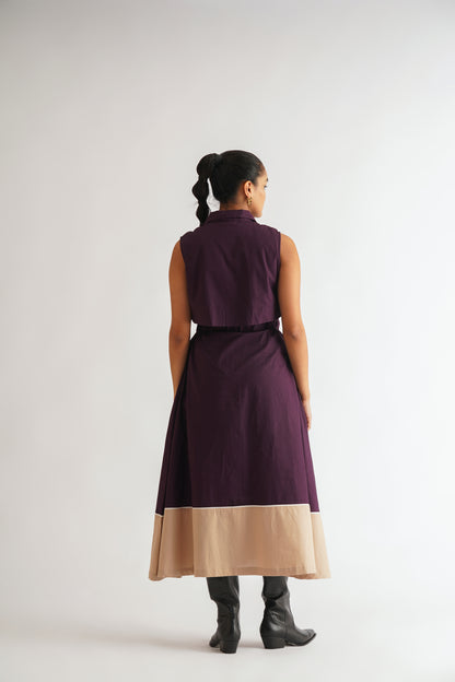 Waistcoat Colorblock Dress