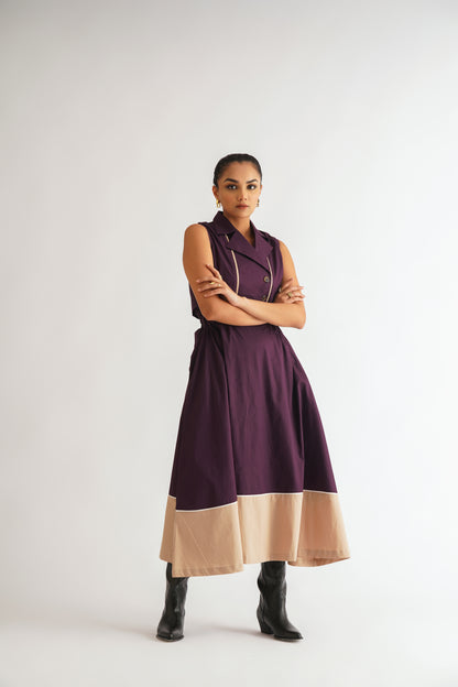 Waistcoat Colorblock Dress