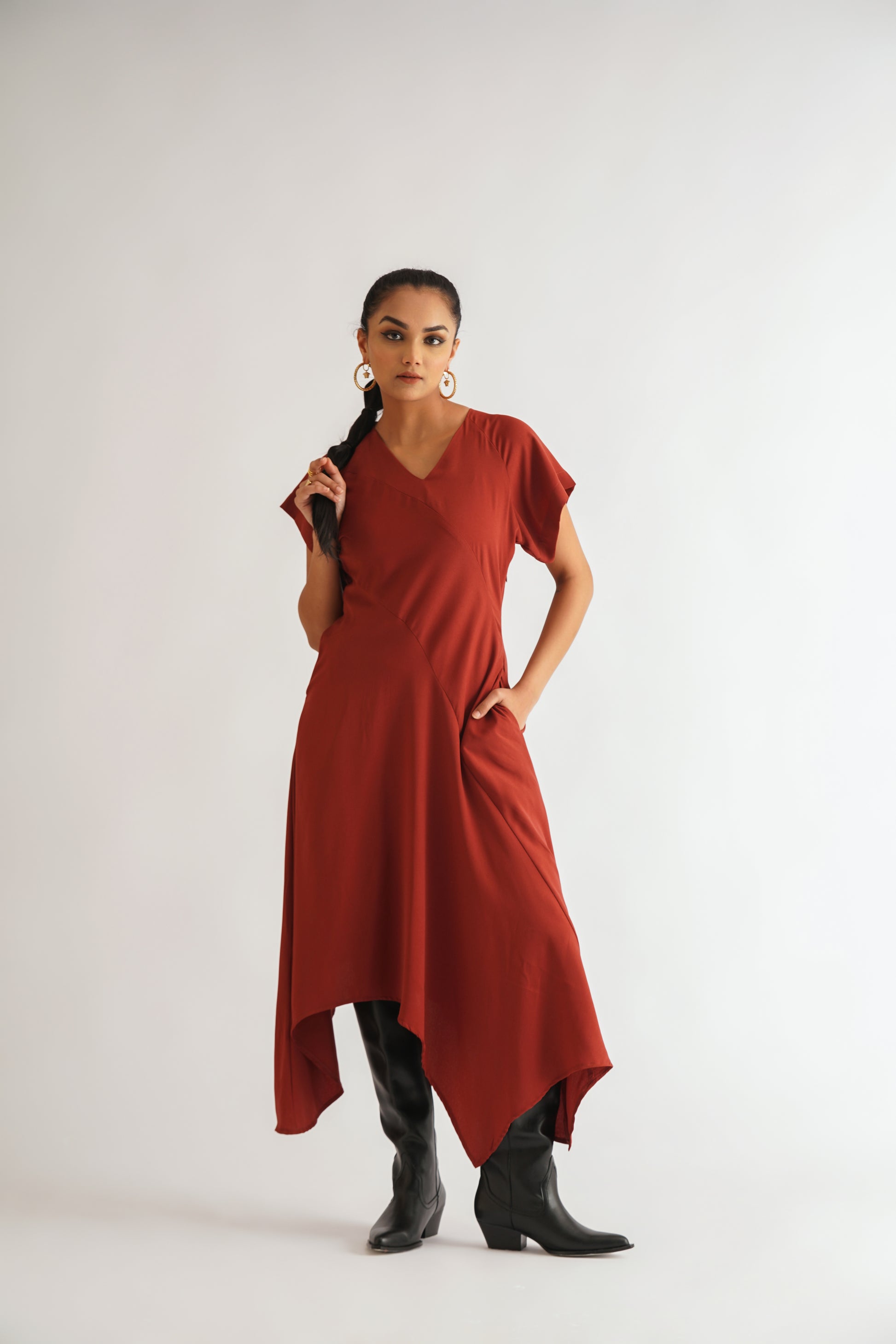 Hourglass Dress Red A LINE STORE Hourglass Dress Red A LINE STORE