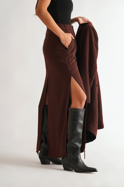Wine Slit Skirt