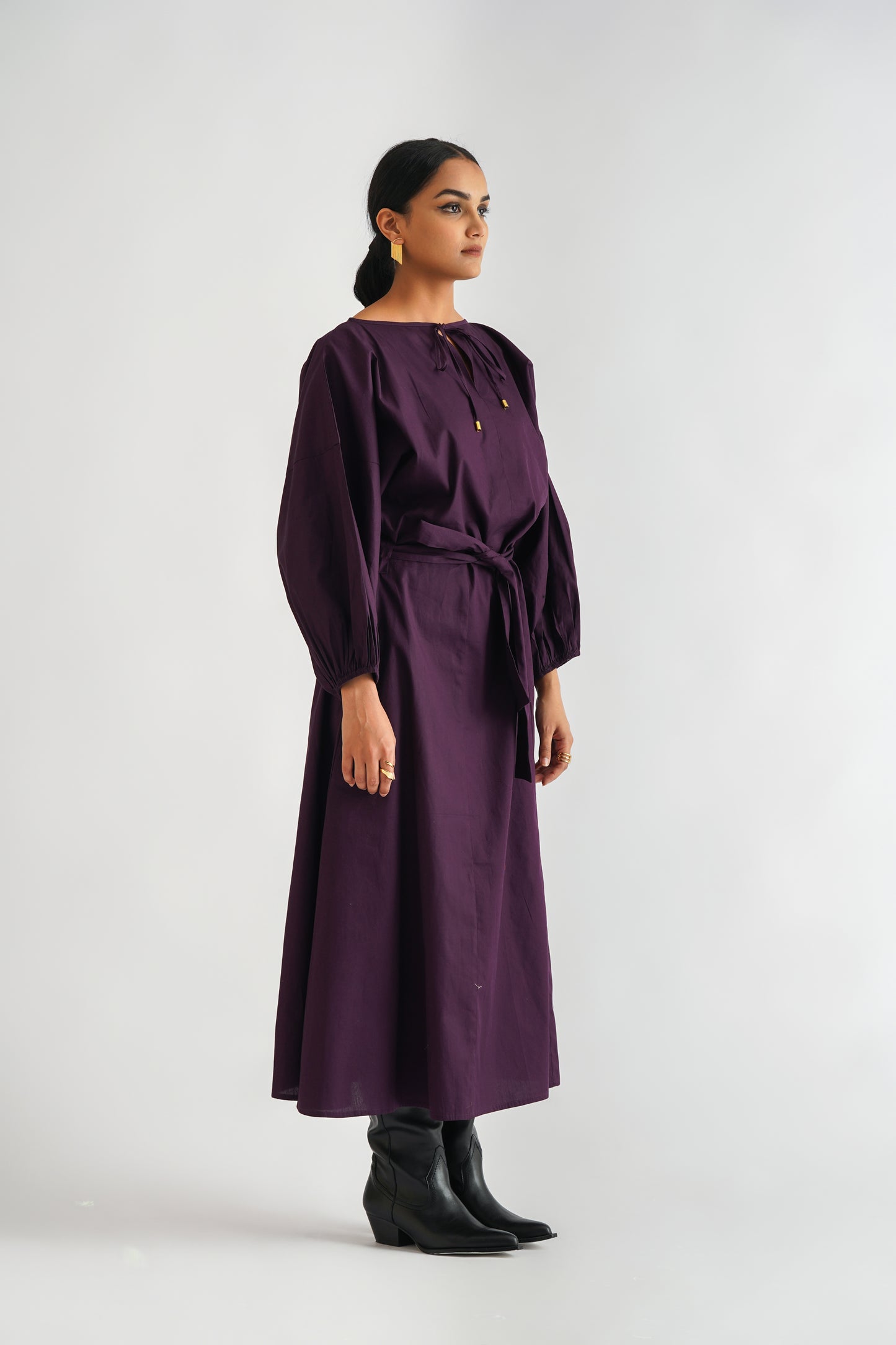 Plum Midi Dress