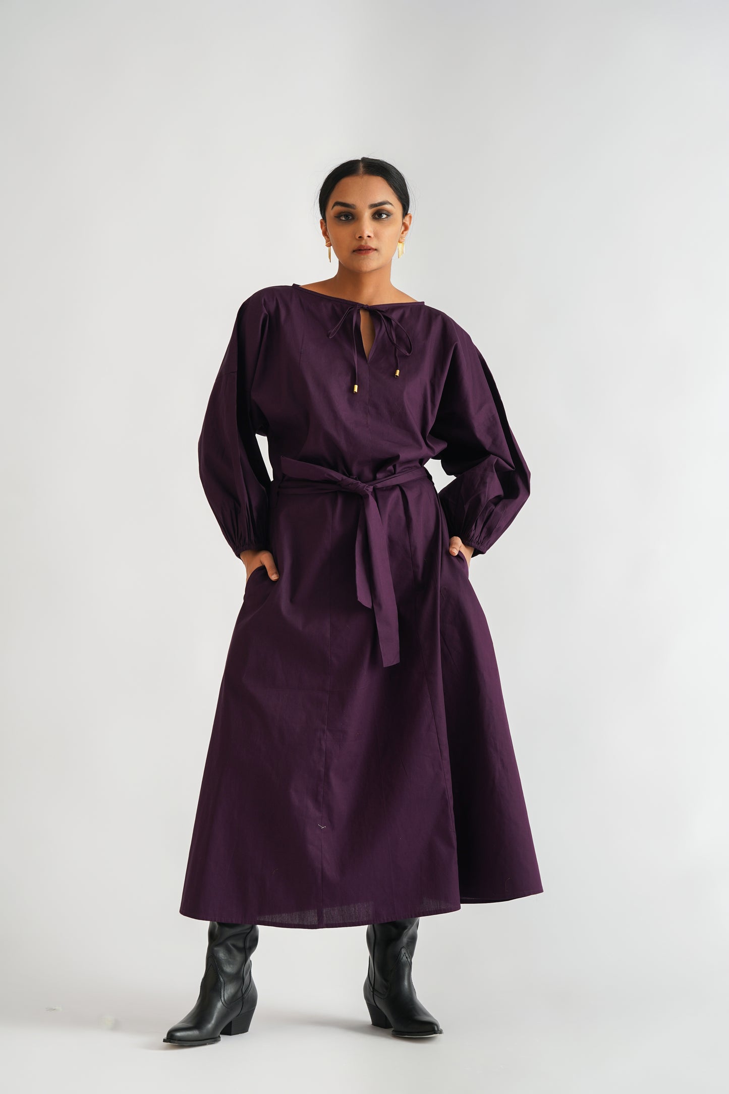 Plum Midi Dress