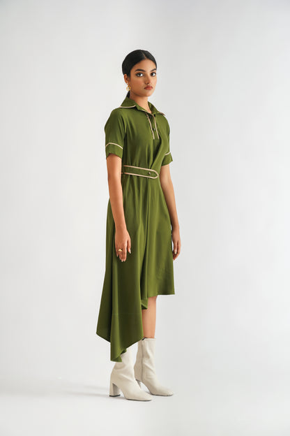 Asymmetric Polo Dress