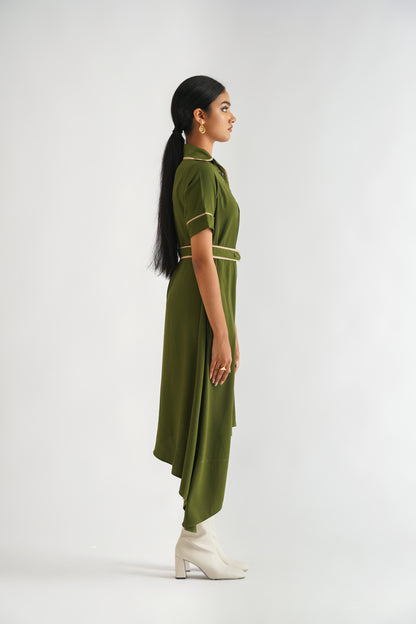 Asymmetric Polo Dress