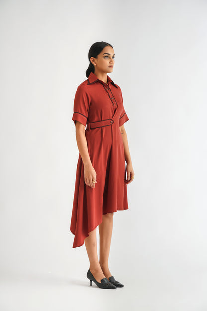 Asymmetric Polo Dress