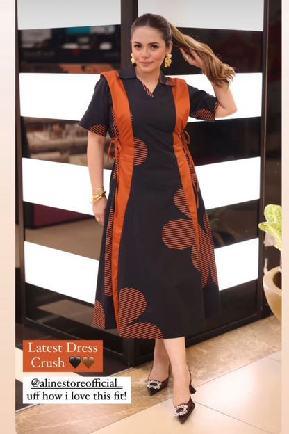 Tie Waist Dress Black