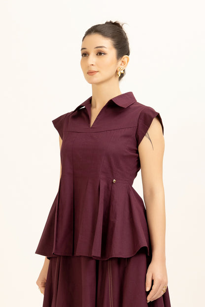 Pleated Hem Top
