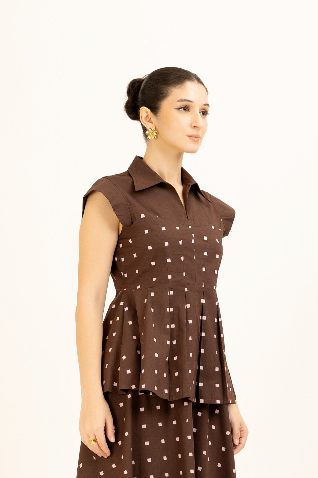 Pleated Hem Top