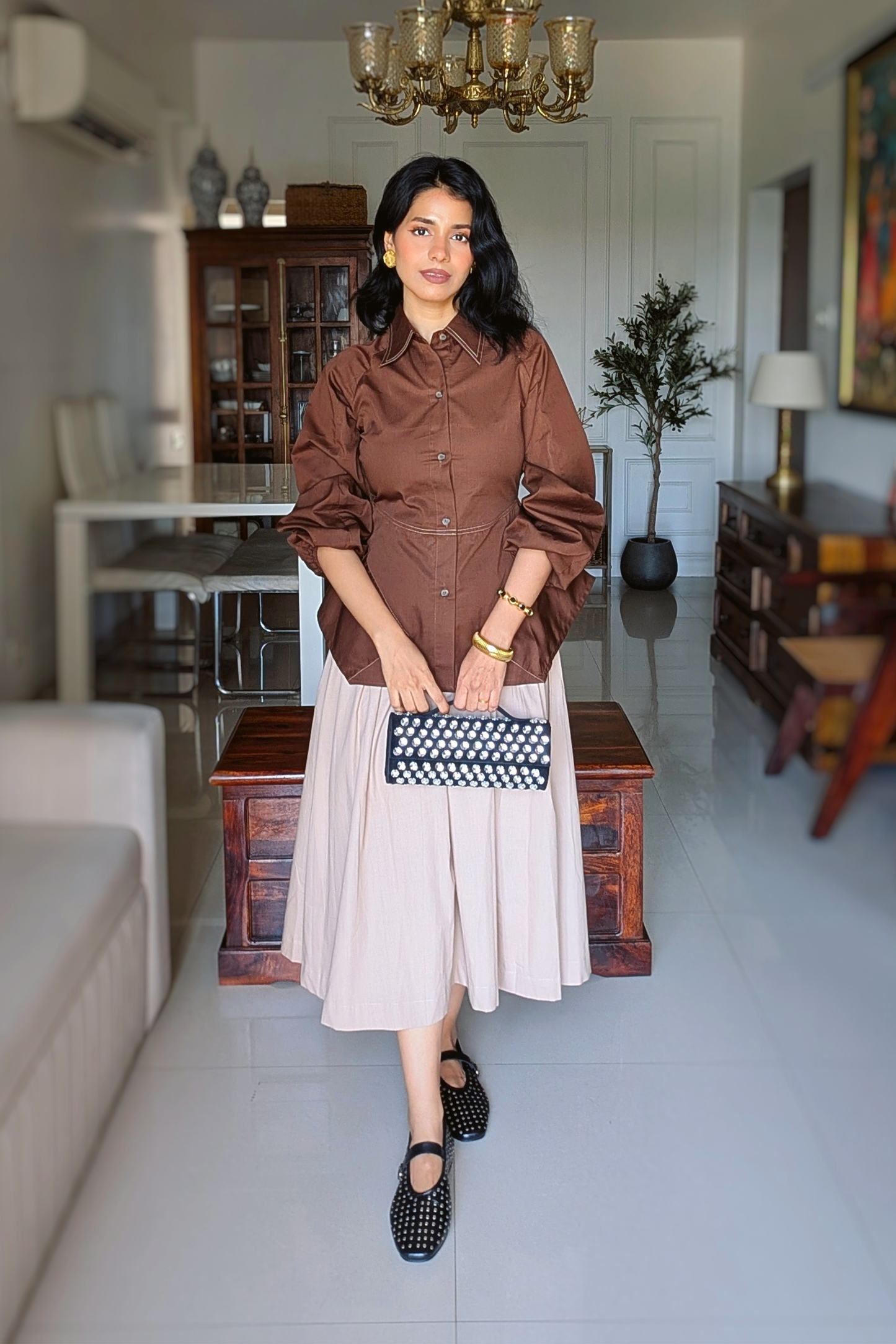 Mocha Skirt Set